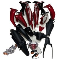 YAMAHA CRYPTON C8 KAPORTA SETİ KIRMIZI/SİYAH (FAR STOP DAHİL)(FLC)